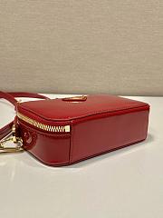 Prada Odette Patent Leather Mini-bag Red 17.5x10.5x4.5cm - 4