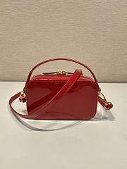 Prada Odette Patent Leather Mini-bag Red 17.5x10.5x4.5cm - 3