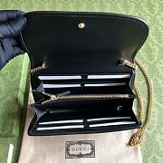 Gucci Blondie Continental Chain Wallet Black 21x10.5cm - 6