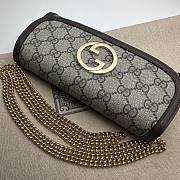 Gucci Blondie Continental Chain Wallet Beige Ebony 21x10.5cm - 4