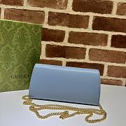 Gucci Blondie Continental Chain Wallet Blue 21x10.5cm - 5