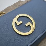 Gucci Blondie Continental Chain Wallet Blue 21x10.5cm - 3