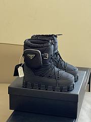 Prada Nylon Gabardine Après-ski Boots With Pouch Black - 1