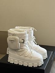 Prada Nylon Gabardine Après-ski Boots With Pouch White - 1