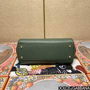 Dolce & Gabbana Medium Sicily Handbag Dauphine Green 25x20x12cm - 2