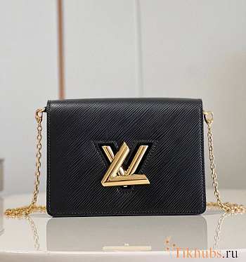 Louis Vuitton LV Twist Belt Chain Pouch Black 19x13.5x4.2cm