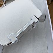 Hermes Geta White Chevre 20cm - 6