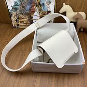 Hermes Geta White Chevre 20cm - 4