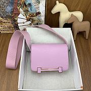 Hermes Geta Pink Chevre Gold Hardware 20cm - 1