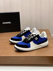 Chanel Black Blue White Sneaker - 2