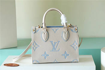 Louis Vuitton LV OnTheGo PM Latte/Candy Blue 25x19x11.5cm