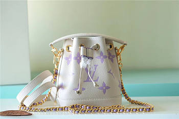 Louis Vuitton LV Nano Noé Latte White / Bubble Tea 13x16x10cm