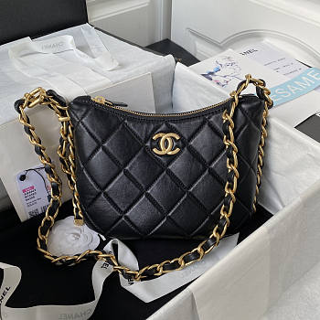 Chanel Hobo Black Bag 23x23x6cm