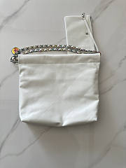 Chanel 22 Small Bag Shiny Calfskin Rainbow Metal White 35x37x7cm - 4