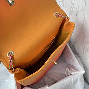 Chanel Large Hobo Bag Gold Metal Pink Orange Yellow 38×29.5x11cm - 5