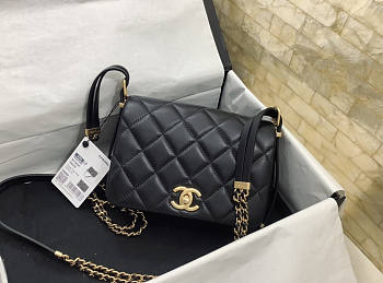 Chanel Mini Flap Bag Lambskin Black 12.5×19×6cm