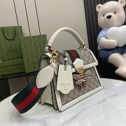 Gucci Ophidia White Bag Bee 25.5x17.5x13cm - 6