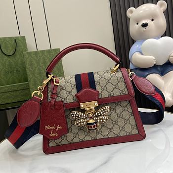 Gucci Ophidia Red Bag Bee 25.5x17.5x13cm