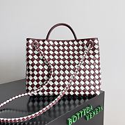 Bottega Veneta Medium Andiamo White Wine 32x25x11cm - 3