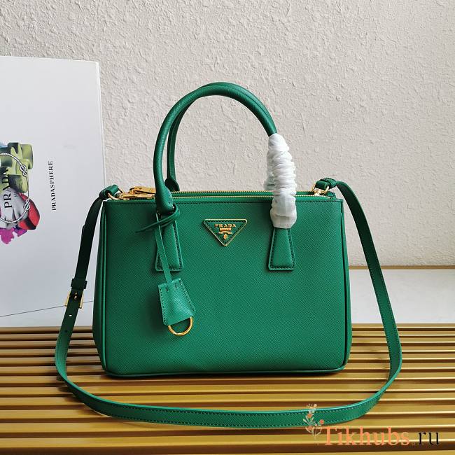 Prada Galleria Saffiano Leather Green Bag 28x20x12cm - 1