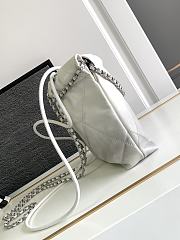 Chanel Mini 22 Handbag White Silver 20x19x6cm - 5