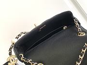 Chanel Flap Bag Black 12.5x16x4.5cm - 6