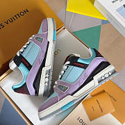 Louis Vuitton LV Trainer Blue Purple Sneaker - 3