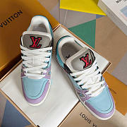 Louis Vuitton LV Trainer Blue Purple Sneaker - 4