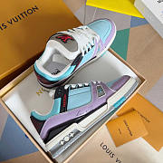 Louis Vuitton LV Trainer Blue Purple Sneaker - 2