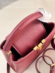 Louis Vuitton LV Mini Capucines Red Wine 21x14x8cm - 4