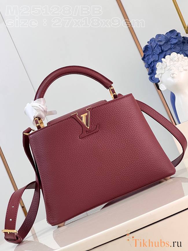 Louis Vuitton LV Capucine BB Red Wine 27x18x9cm - 1