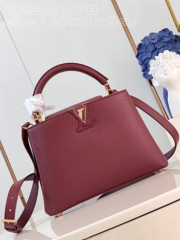 Louis Vuitton LV Capucine BB Red Wine 27x18x9cm