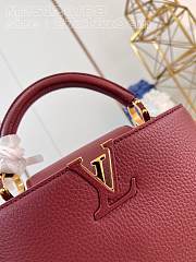 Louis Vuitton LV Capucine BB Red Wine 27x18x9cm - 4