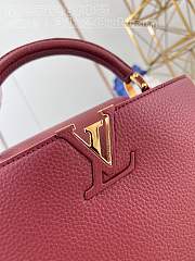 Louis Vuitton LV Capucines MM Red Wine 31x20x11cm - 5