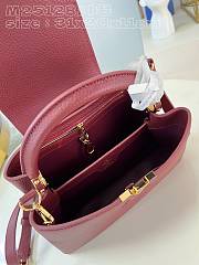 Louis Vuitton LV Capucines MM Red Wine 31x20x11cm - 2