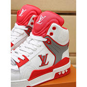 Louis Vuitton LV Trainer Sneaker Boot White And Red - 4