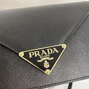 Prada Saffiano Leather Shoulder Bag Black 21.5x14x4cm - 2