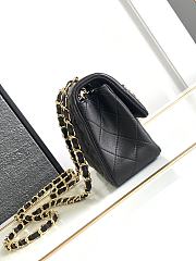 Chanel Flap Bag Black Gold Lambskin 20cm - 4