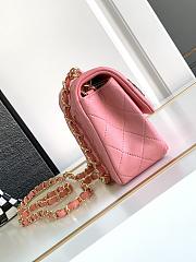 Chanel Flap Bag Pink Gold Lambskin 20cm - 2