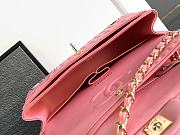 Chanel Flap Bag Pink Gold Lambskin 25cm - 6