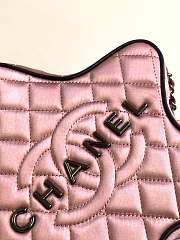 Chanel Star Handbag Satin & Black-tone metal Pink 22.5x22.5x6cm - 6