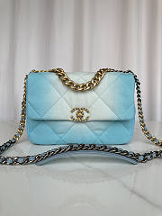 Chanel Large 19 Bag Denim Light Blue 30x20x10cm - 1