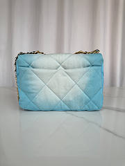 Chanel Large 19 Bag Denim Light Blue 30x20x10cm - 3