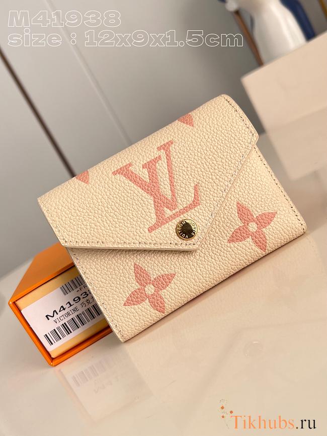 Louis Vuitton LV Wallet Victorine White Pink 12x9.5x1.5cm - 1