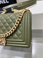 Chanel Leboy Bag Caviar Khaki Green Gold 25cm - 5