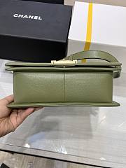 Chanel Leboy Bag Caviar Khaki Green Gold 25cm - 4