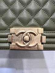 Chanel Leboy Bag Caviar Khaki Green Gold 25cm - 2