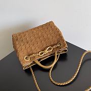 Bottega Veneta Andiamo Suede Brown 25x22x10.5cm - 3