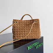 Bottega Veneta Andiamo Suede Brown 25x22x10.5cm - 2