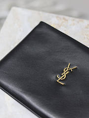 YSL Calypso Small Pouch In Lambskin Black 26x14x7cm - 4